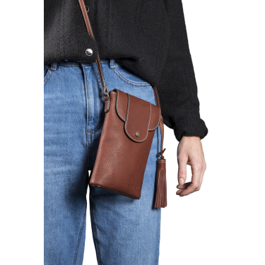 Pochette verticale Antares Lisbona Nocciola Marrone