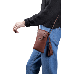 Pochette verticale Antares Lisbona Nocciola Marrone