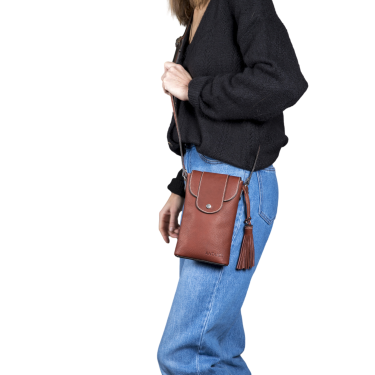Pochette verticale Antares Lisbona Nocciola Marrone