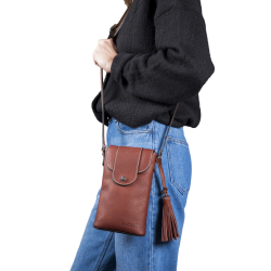 Pochette verticale Antares Lisbona Nocciola Marrone