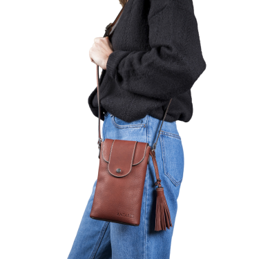 Pochette verticale Antares Lisbona Nocciola Marrone