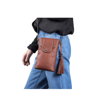 Pochette verticale Antares Lisbona Nocciola Marrone