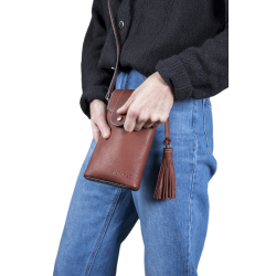 Pochette verticale Antares Lisbona Nocciola Marrone