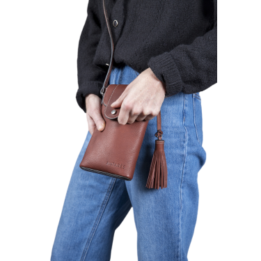Pochette verticale Antares Lisbona Nocciola Marrone