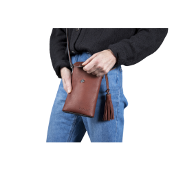Pochette verticale Antares Lisbona Nocciola Marrone