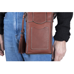 Pochette verticale Antares Lisbona Nocciola Marrone