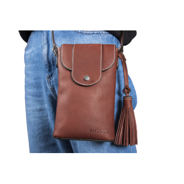 Pochette verticale Antares Lisbona Nocciola Marrone