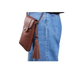Pochette verticale Antares Lisbona Nocciola Marrone