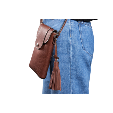 Pochette verticale Antares Lisbona Nocciola Marrone