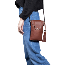 Pochette verticale Antares Lisbona Nocciola Marrone