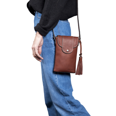 Pochette verticale Antares Lisbona Nocciola Marrone