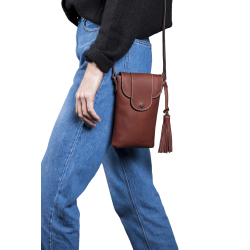 Pochette verticale Antares Lisbona Nocciola Marrone