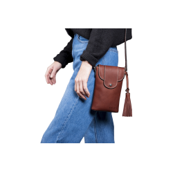 Pochette verticale Antares Lisbona Nocciola Marrone