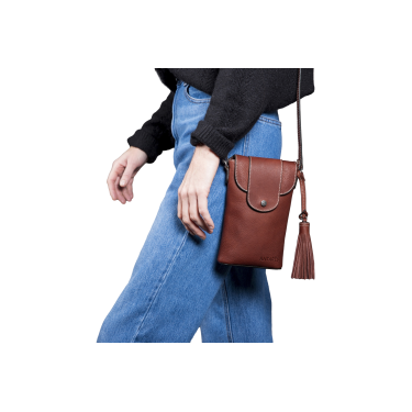 Pochette verticale Antares Lisbona Nocciola Marrone