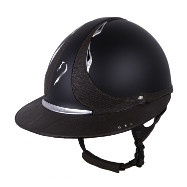 Casco Antares Origin Referenza visiera Eclipse Swarovski Nero / cuoio marrone Casco Antares Origin Referenza visiera Eclipse Swarovski Nero / cuoio marrone