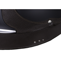 Casco Antares Origin Referenza visiera Eclipse Swarovski Nero / cuoio marrone