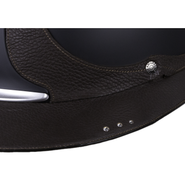 Casco Antares Origin Referenza visiera Eclipse Swarovski Nero / cuoio marrone Casco Antares Origin Referenza visiera Eclipse Swarovski Nero / cuoio marrone