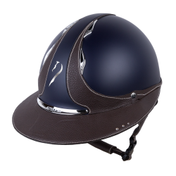 Casco Antares Origin Galaxy visiera Eclipse Swarovski Blu / cuoio marrone