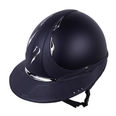 Casco Antares Origin Galaxy visiera Eclipse Swarovski Blu / pelle blu
