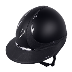 Casco Antares Origin Galaxy visiera Eclipse Swarovski Nero / pelle nera