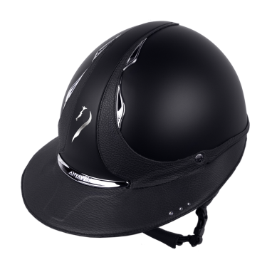 Casco Antares Origin Galaxy visiera Eclipse Swarovski Nero / pelle nera