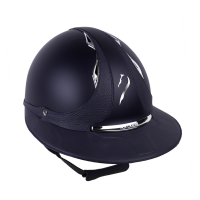 Casco Antares Origin Galaxy con visiera Eclipse Blu / pelle blu