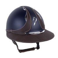 Casco Antares Origin Galaxy con visiera Eclipse Blu / cuoio marrone
