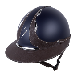 Casco Antares Origin Galaxy con visiera Eclipse Blu / cuoio marrone