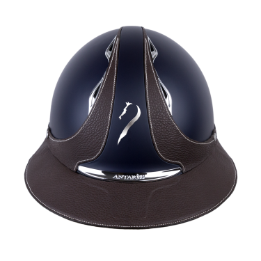 Casco Antares Origin Galaxy con visiera Eclipse Blu / cuoio marrone