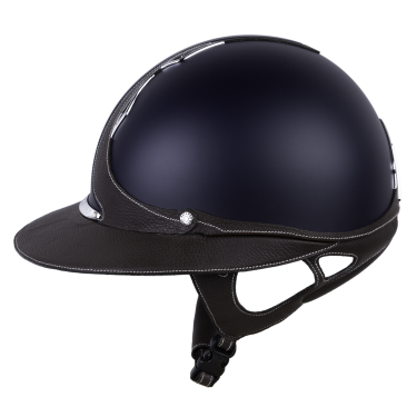Casco Antares Origin Galaxy con visiera Eclipse Blu / cuoio marrone