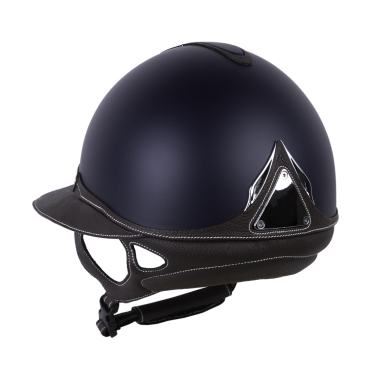 Casco Antares Origin Galaxy con visiera Eclipse Blu / cuoio marrone