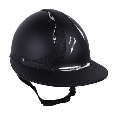 Casco Antares Origin Galaxy con visiera Eclipse Nero / pelle nera