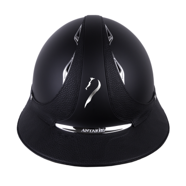 Casco Antares Origin Galaxy con visiera Eclipse Nero / pelle nera