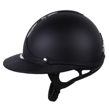 Casco Antares Origin Galaxy con visiera Eclipse Nero / pelle nera