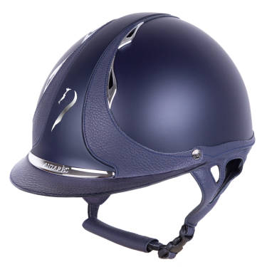 Casco Antares Origin Galaxy visiera standard Blu / pelle blu