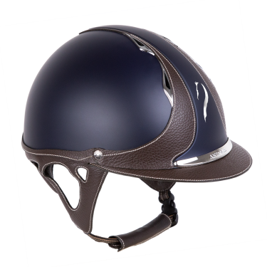 Casco Antares Origin Galaxy visiera standard Blu / cuoio marrone