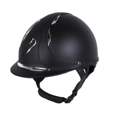 Casco Antares Origin Galaxy visiera standard Nero / pelle nera