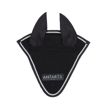 Cuffia per cavallo Antares con logo Blu navy