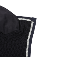 Cuffia per cavallo Antares con logo Blu navy