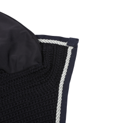 Cuffia per cavallo Antares con logo Blu navy