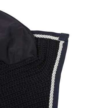 Cuffia per cavallo Antares con logo Blu navy