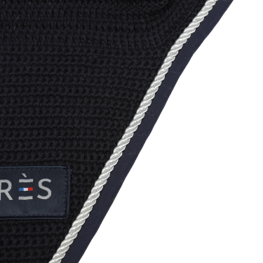 Cuffia per cavallo Antares con logo Blu navy