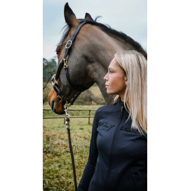 Gilet Je t'aime Equithème Ilona donna Nero Gilet Je t'aime Equithème Ilona donna Nero