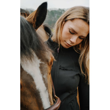 Gilet Je t'aime Equithème Ilona donna Nero Gilet Je t'aime Equithème Ilona donna Nero
