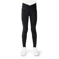 Leggings Flora Bambina Je T'aime Equithème Nero Leggings Flora Bambina Je T'aime Equithème Nero