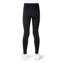 Leggings Flora Bambina Je T'aime Equithème Nero