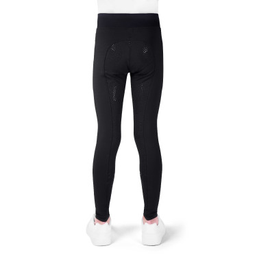 Leggings Flora Bambina Je T'aime Equithème Nero