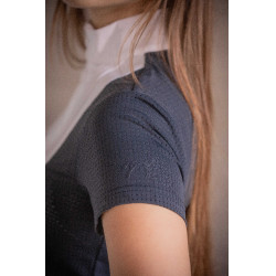 Polo da concorso Pénélope Florence Mesh maniche corte donna Marina Blu marino