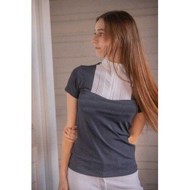 Polo da concorso Pénélope Florence Mesh maniche corte donna Marina Blu marino