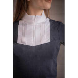 Polo da concorso Pénélope Florence Mesh maniche corte donna Marina Blu marino